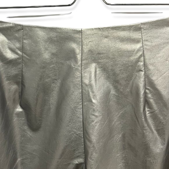 Blue Life Colton High Waist Faux Vegan Leather Shorts Silver Small New With Tags - Picture 9 of 11